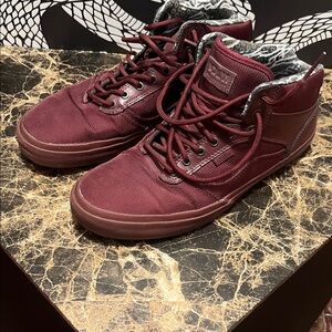 Vans Men's Maroon High-Top Sneakers